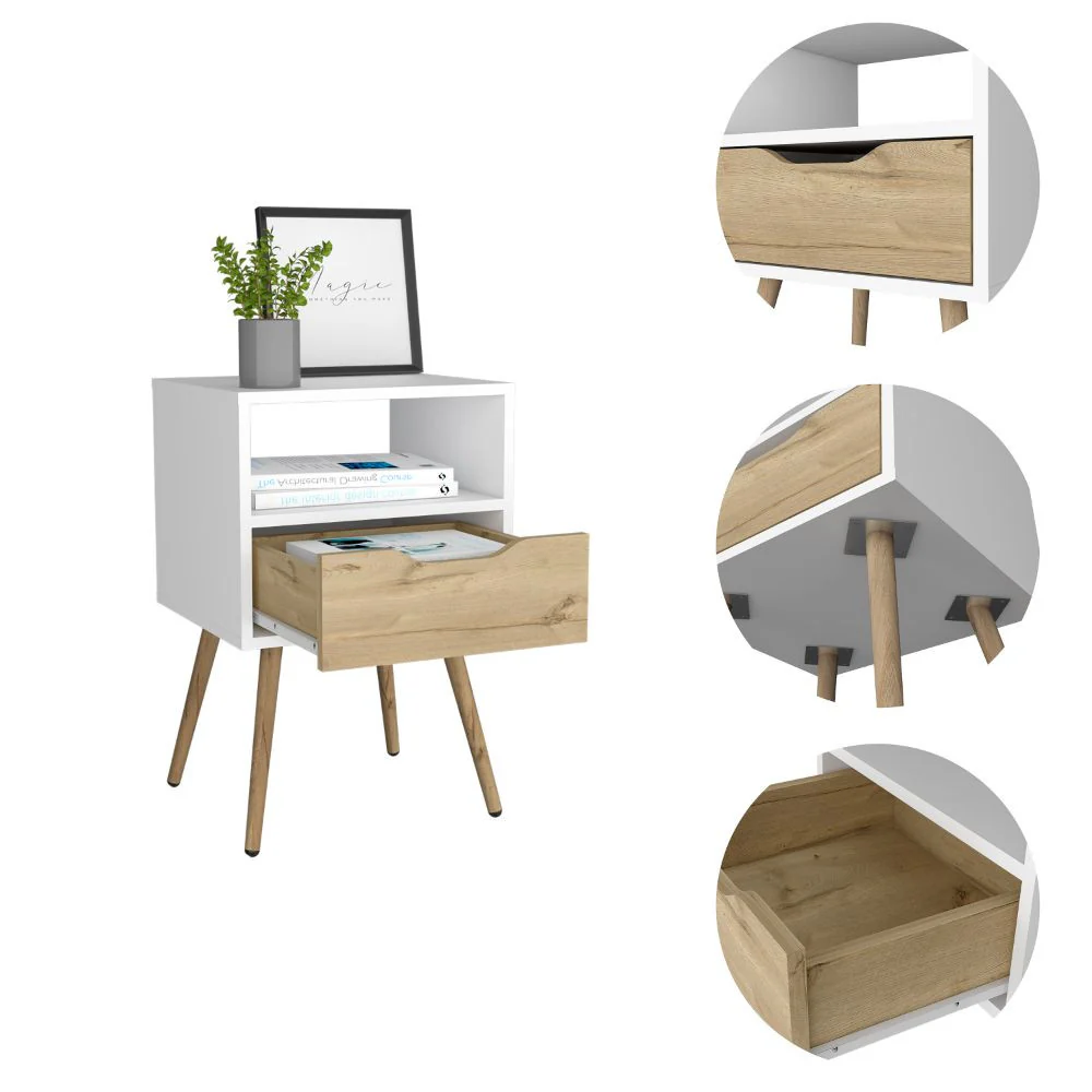 Modern Dark Walnut Bedroom Nightstand By Homeroots - Image 11