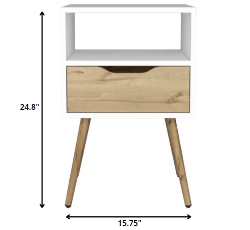 Modern Dark Walnut Bedroom Nightstand By Homeroots - Image 12
