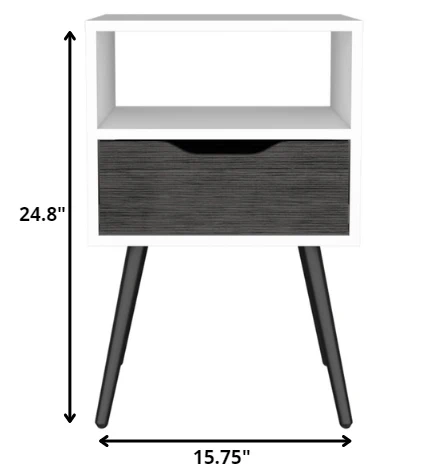 Modern Dark Walnut Bedroom Nightstand By Homeroots - Image 8