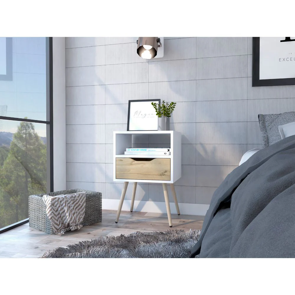 Modern Dark Walnut Bedroom Nightstand By Homeroots - Image 9