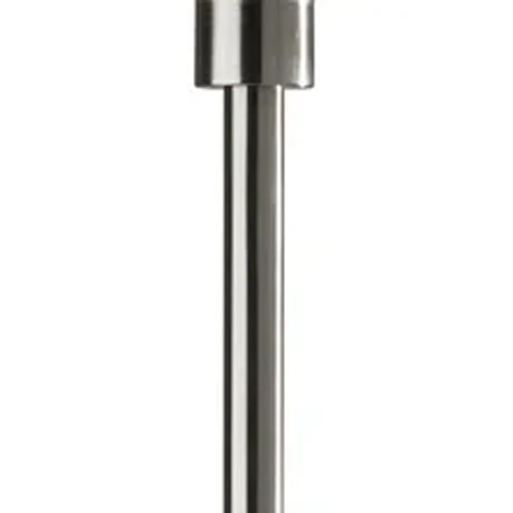Modern Discus Brushed Steel Metal LED Torchiere By Homeroots - Image 2