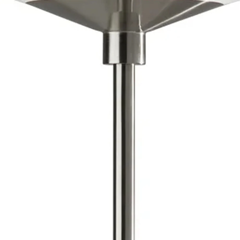 Modern Discus Brushed Steel Metal LED Torchiere By Homeroots - Image 3