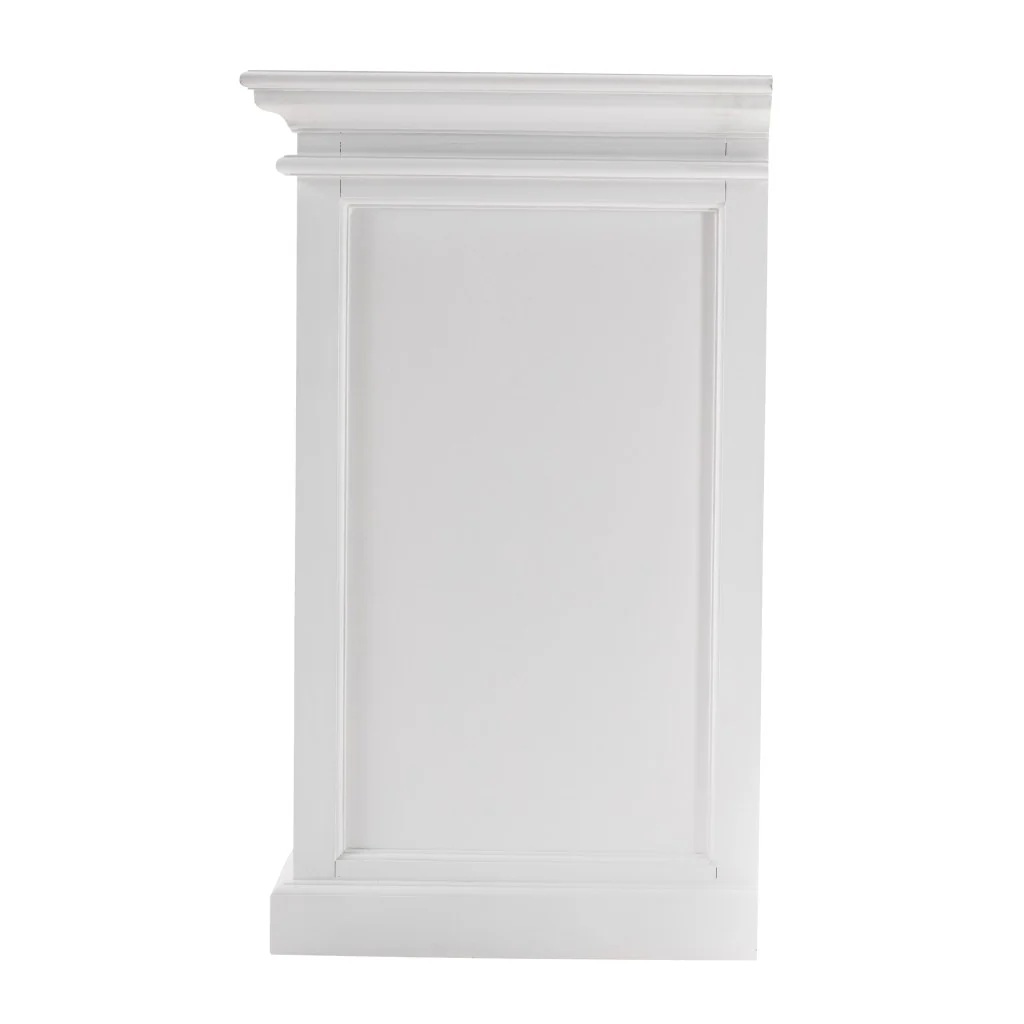 Modern Farm White Glass Door Buffet Server By Homeroots - Image 5