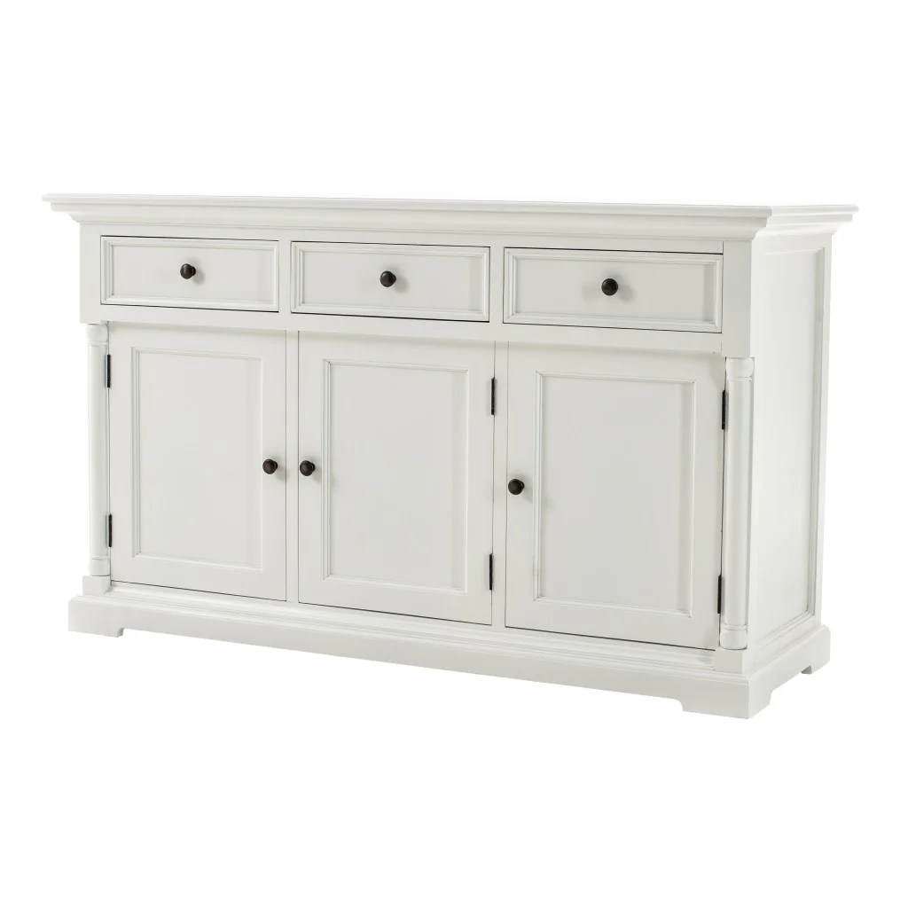 Modern Farm White Three Door Buffet Server By Homeroots - Image 2