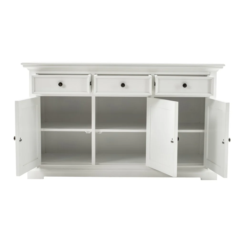 Modern Farm White Three Door Buffet Server By Homeroots - Image 3