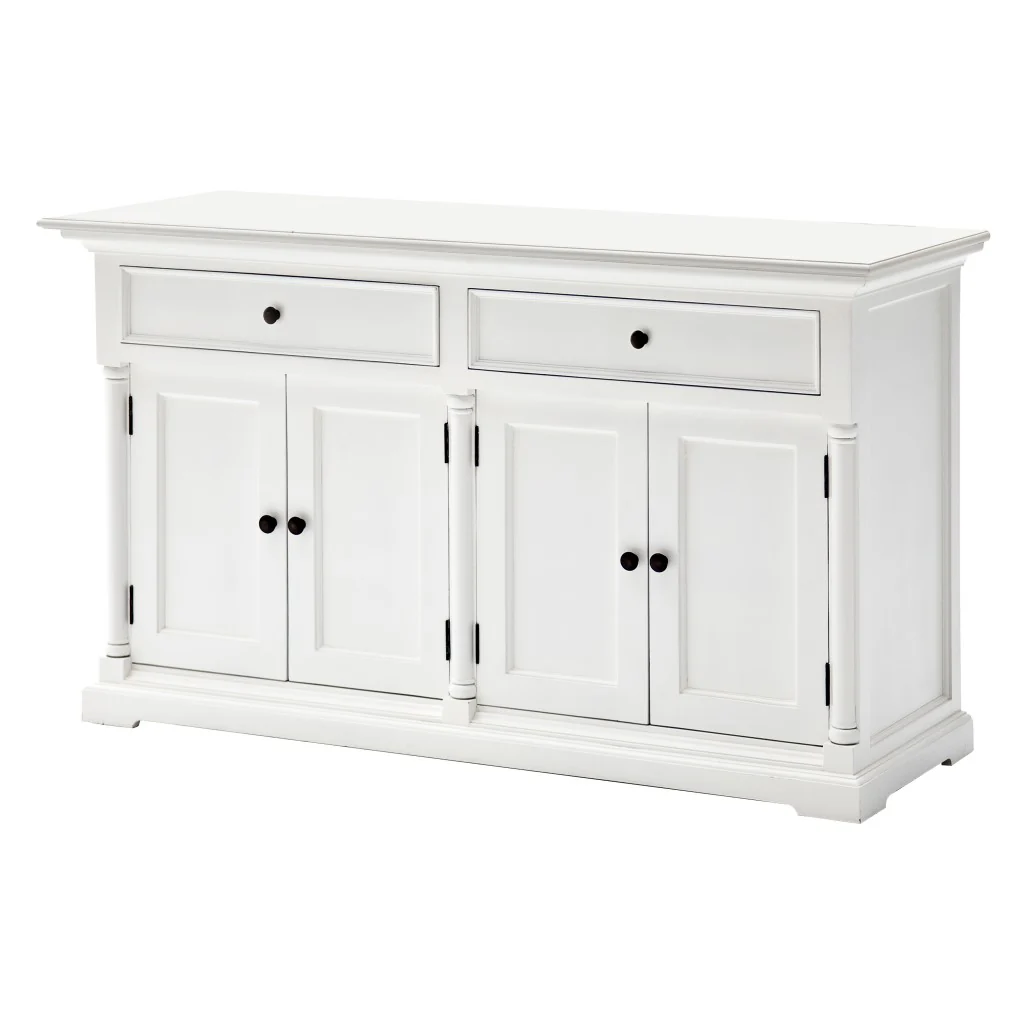 Modern Farm White Two Door Buffet Server By Homeroots - Image 2