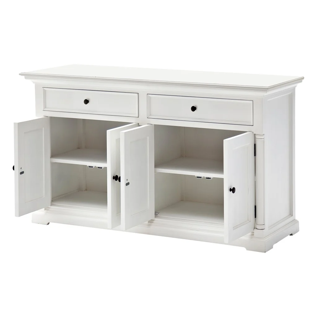Modern Farm White Two Door Buffet Server By Homeroots - Image 3
