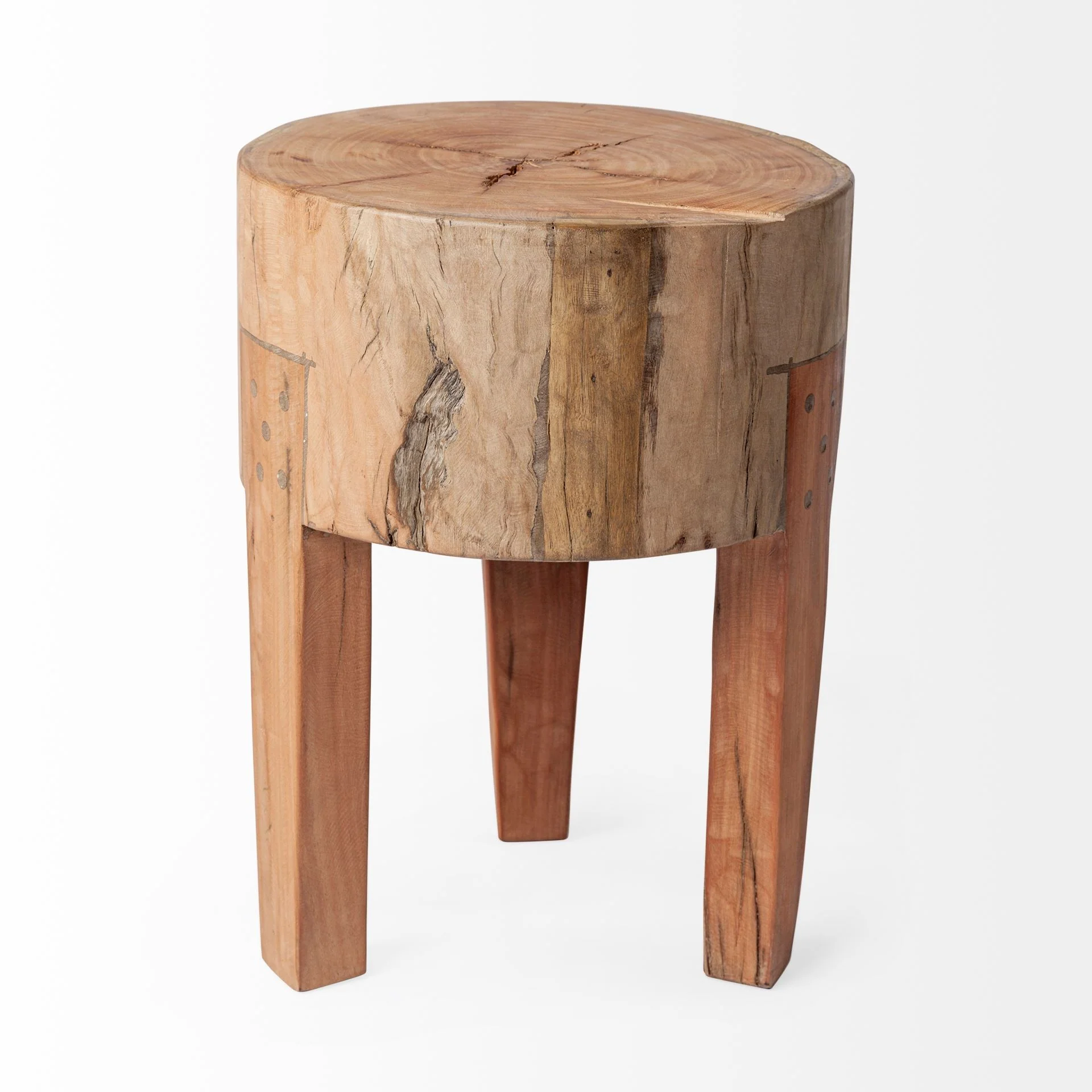 Modern Farmhouse 18' Reclaimed Wood Stool By Homeroots - Image 3