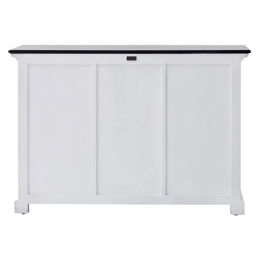Modern Farmhouse Black And White Large Accent Cabinet By Homeroots - Image 3