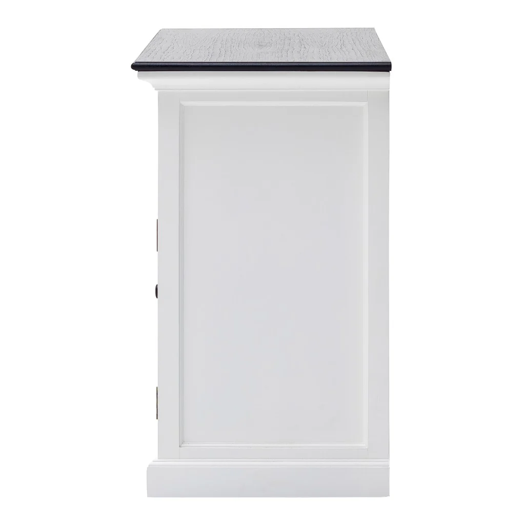 Modern Farmhouse Black And White Large Accent Cabinet By Homeroots - Image 4