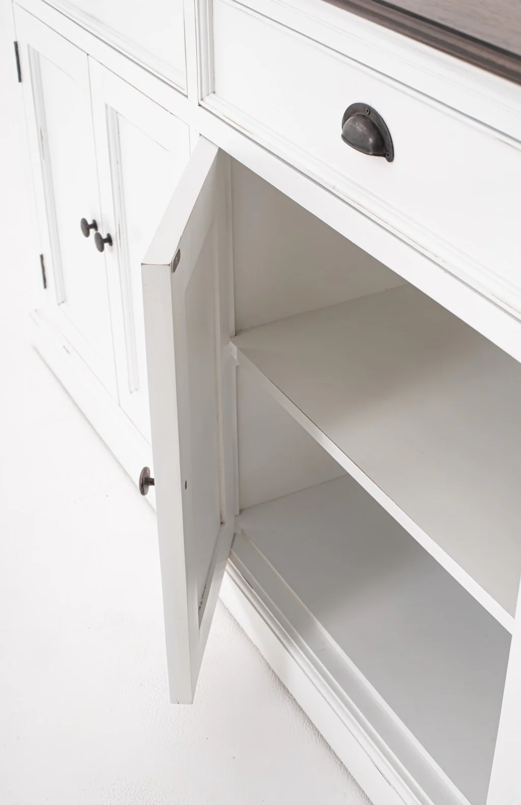 Modern Farmhouse Brown And White Buffet Server By Homeroots - Image 6