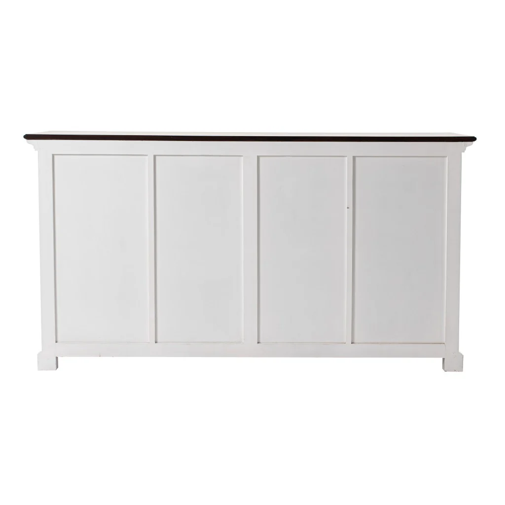 Modern Farmhouse Brown And White Buffet Server With Baskets By Homeroots - Image 5