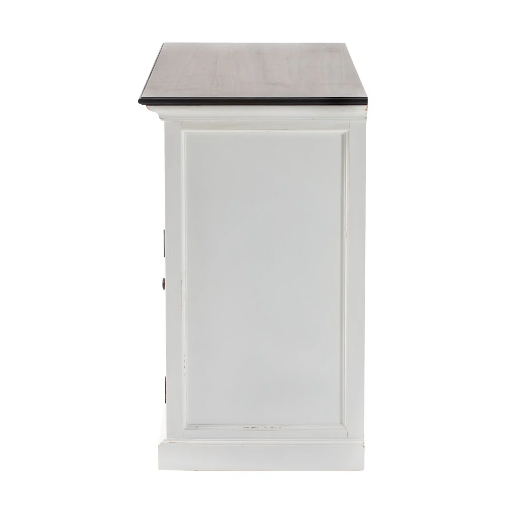 Modern Farmhouse Brown And White Large Accent Cabinet By Homeroots - Image 6