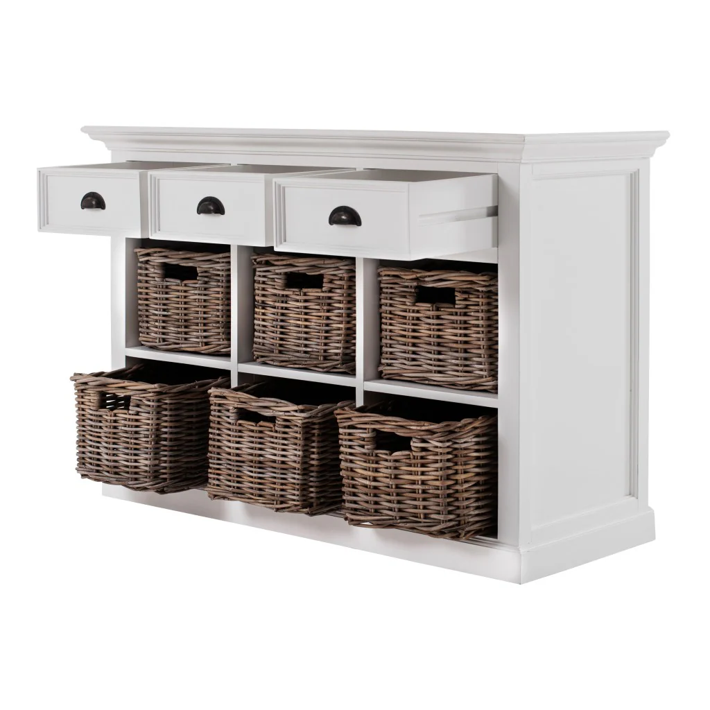 Modern Farmhouse Buffet Server With Basket Set By Homeroots - Image 3