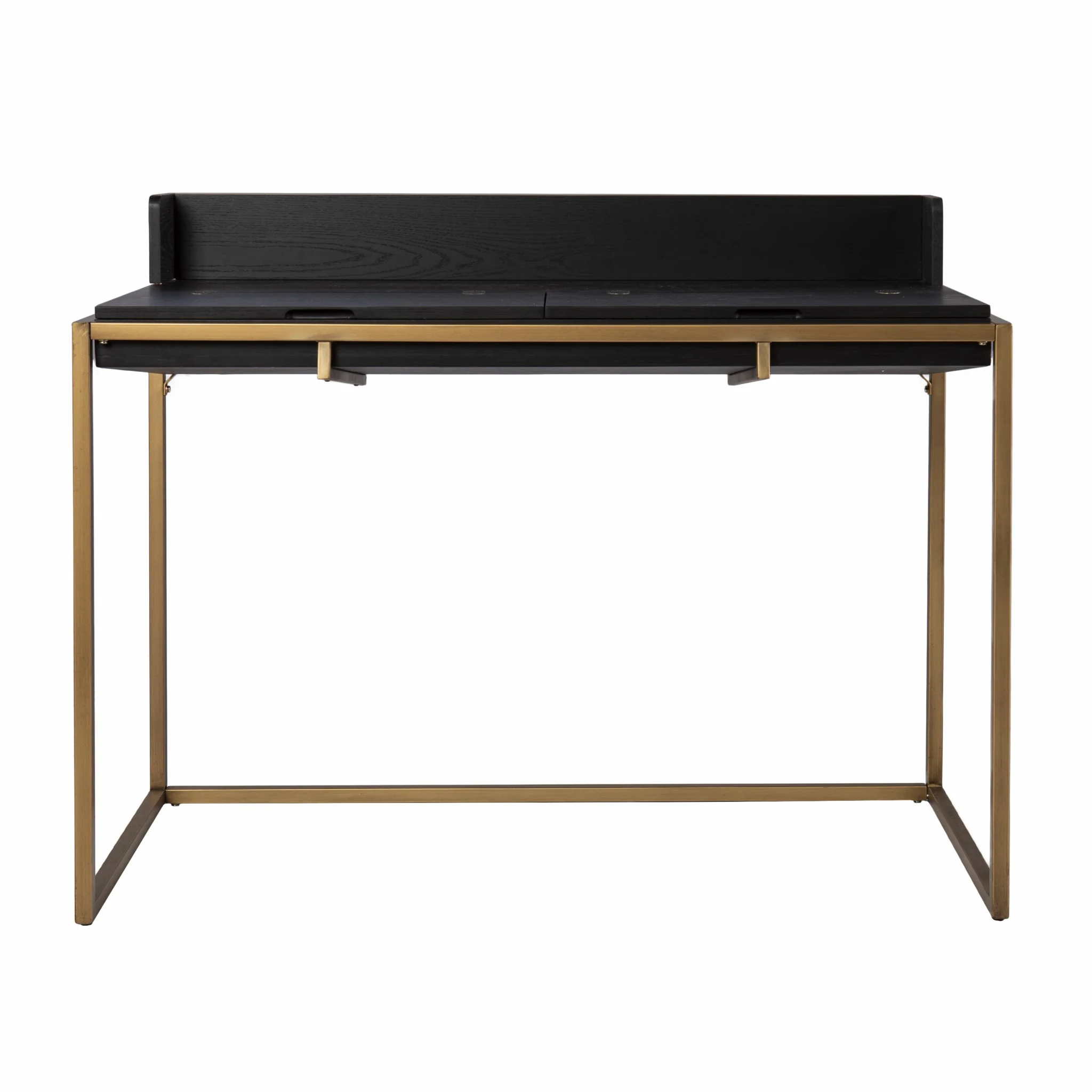 Modern Farmhouse Maple and Black Lift Top Adjustable Desk By Homeroots - Image 3