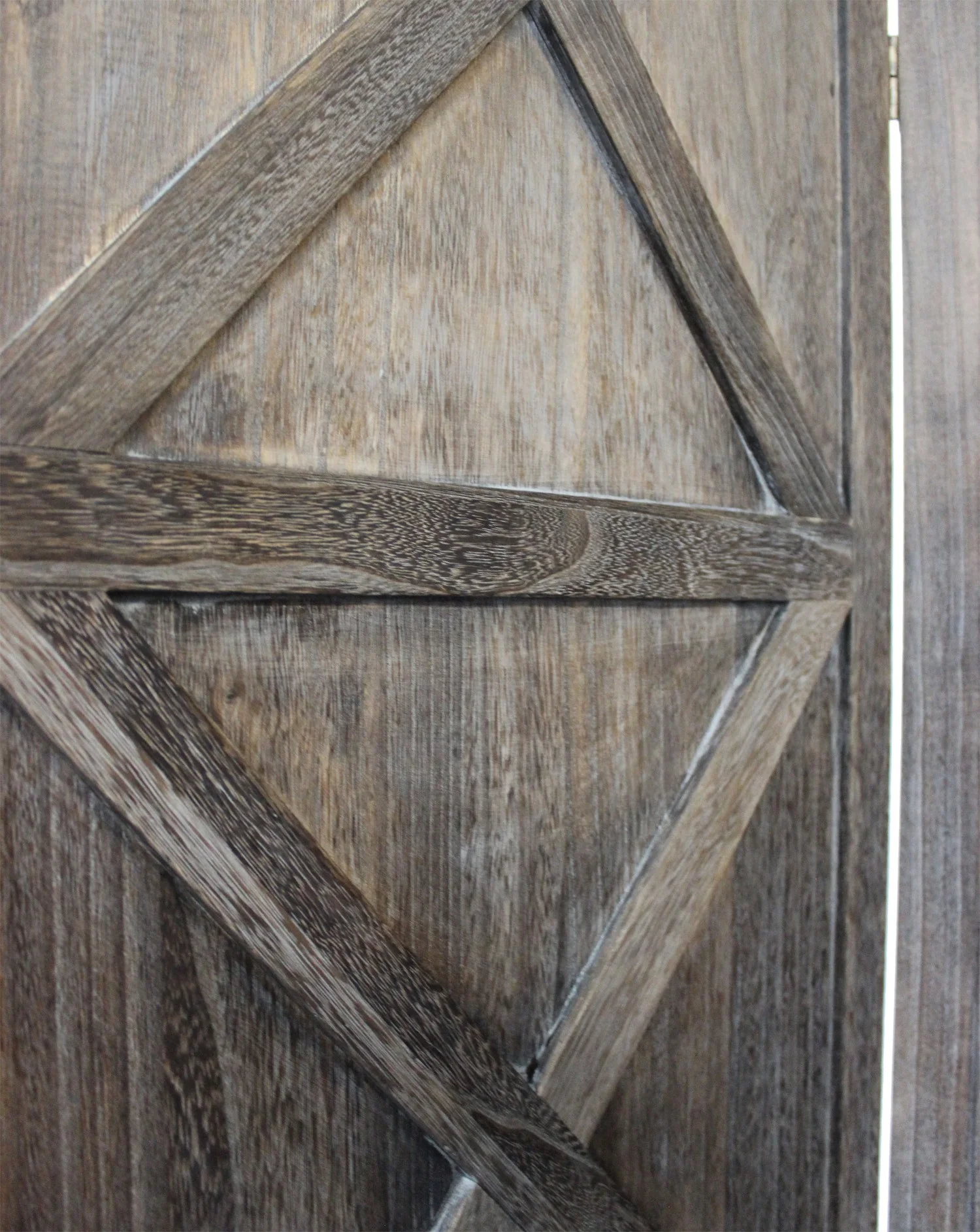 Modern Farmhouse Rustic Four Panel Room Divider Screen By Homeroots - Image 7