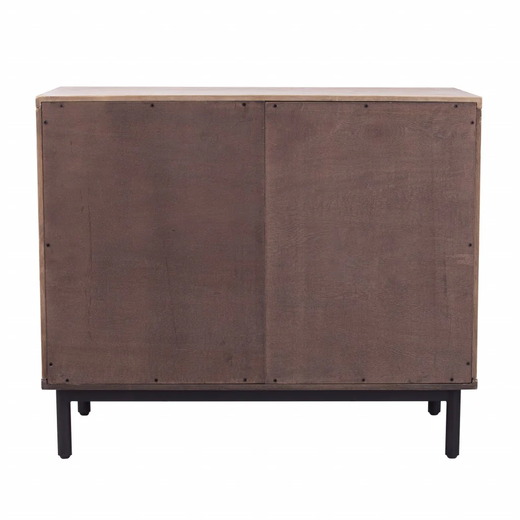 Modern Farmhouse Rustic Natural Accent Storage Cabinet By Homeroots - Image 7