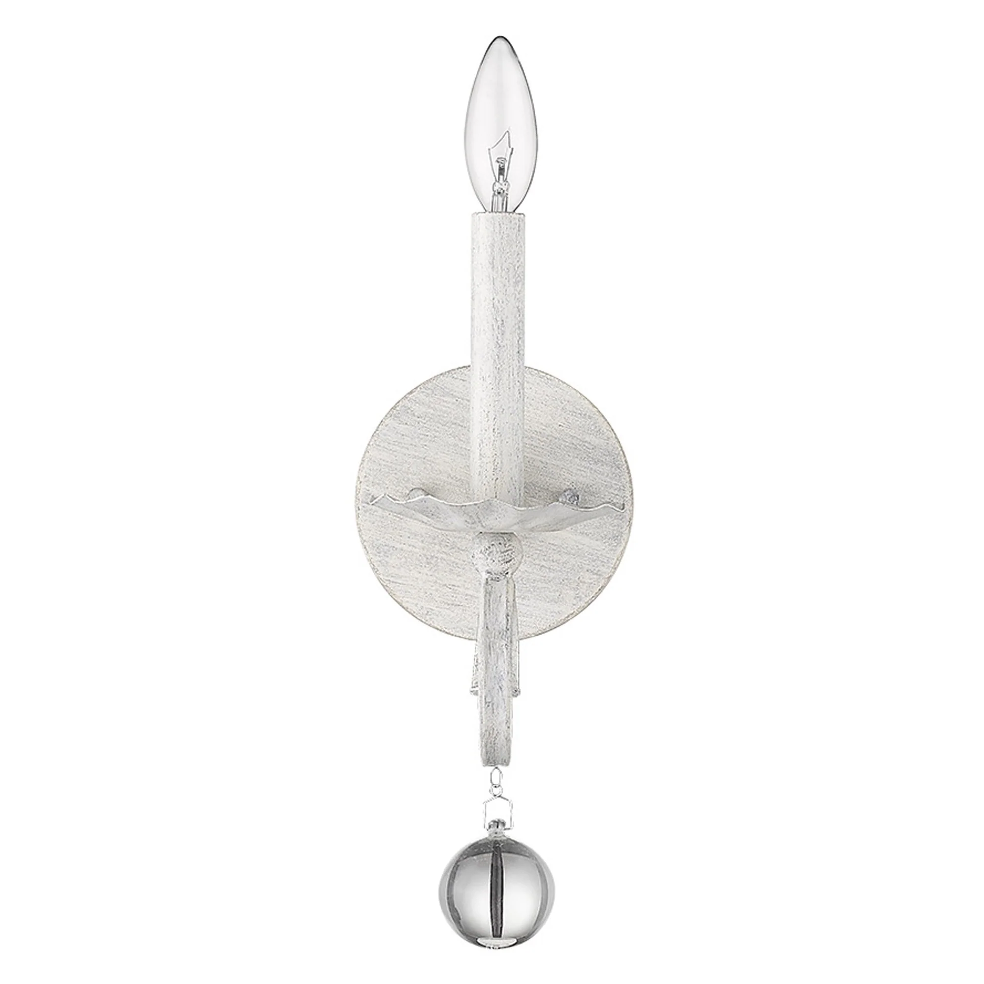 Modern Farmhouse Rustic White and Crystal Wall Sconce By Homeroots - Image 6