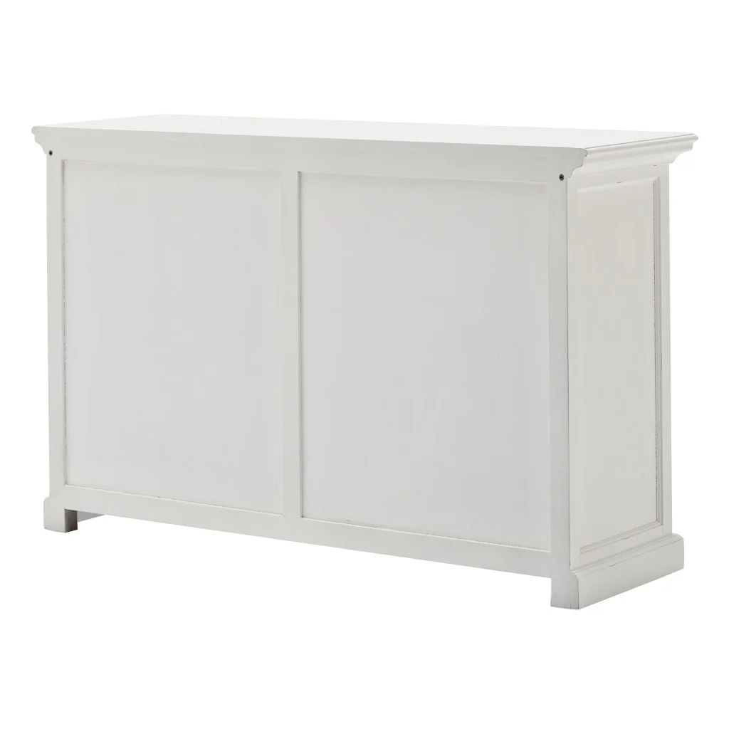 Modern Farmhouse White Buffet Server With Sliding Doors By Homeroots - Image 6