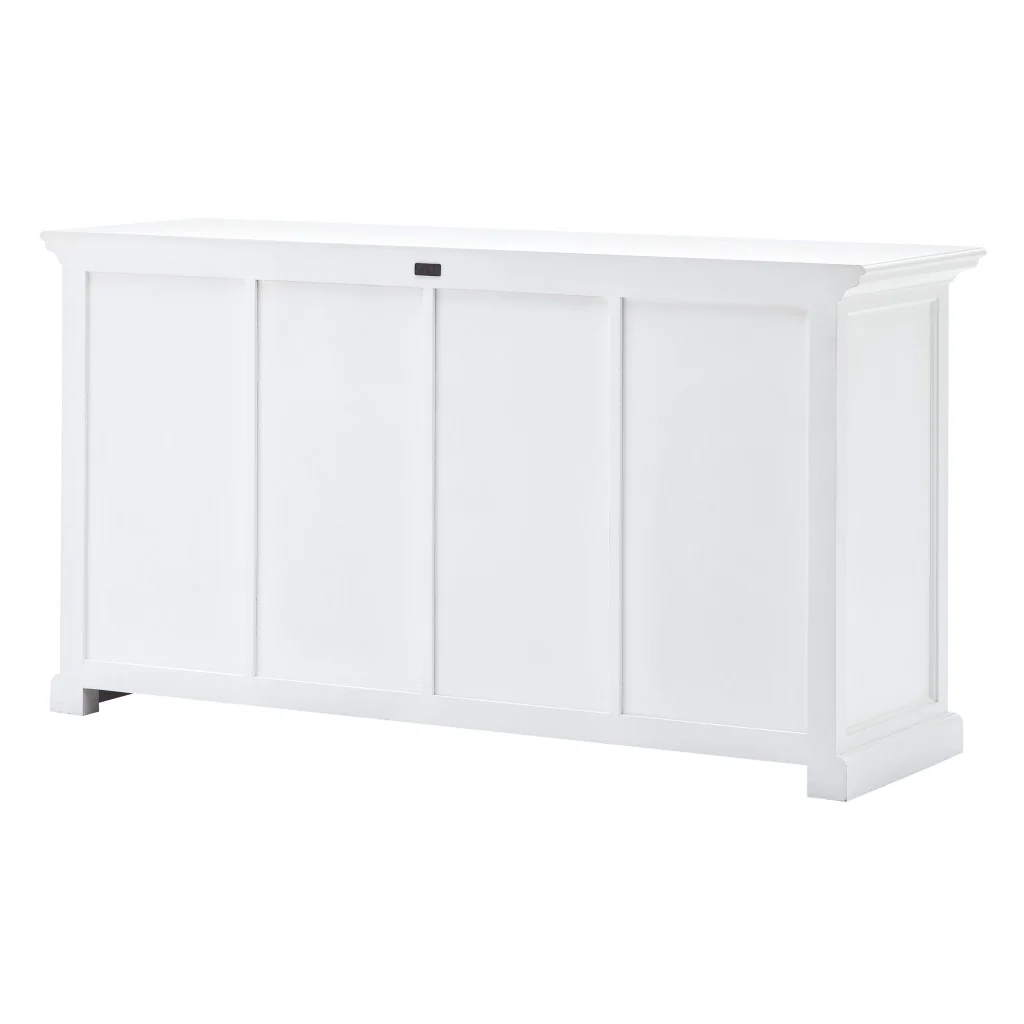 Modern Farmhouse White Buffet With Baskets By Homeroots - Image 5