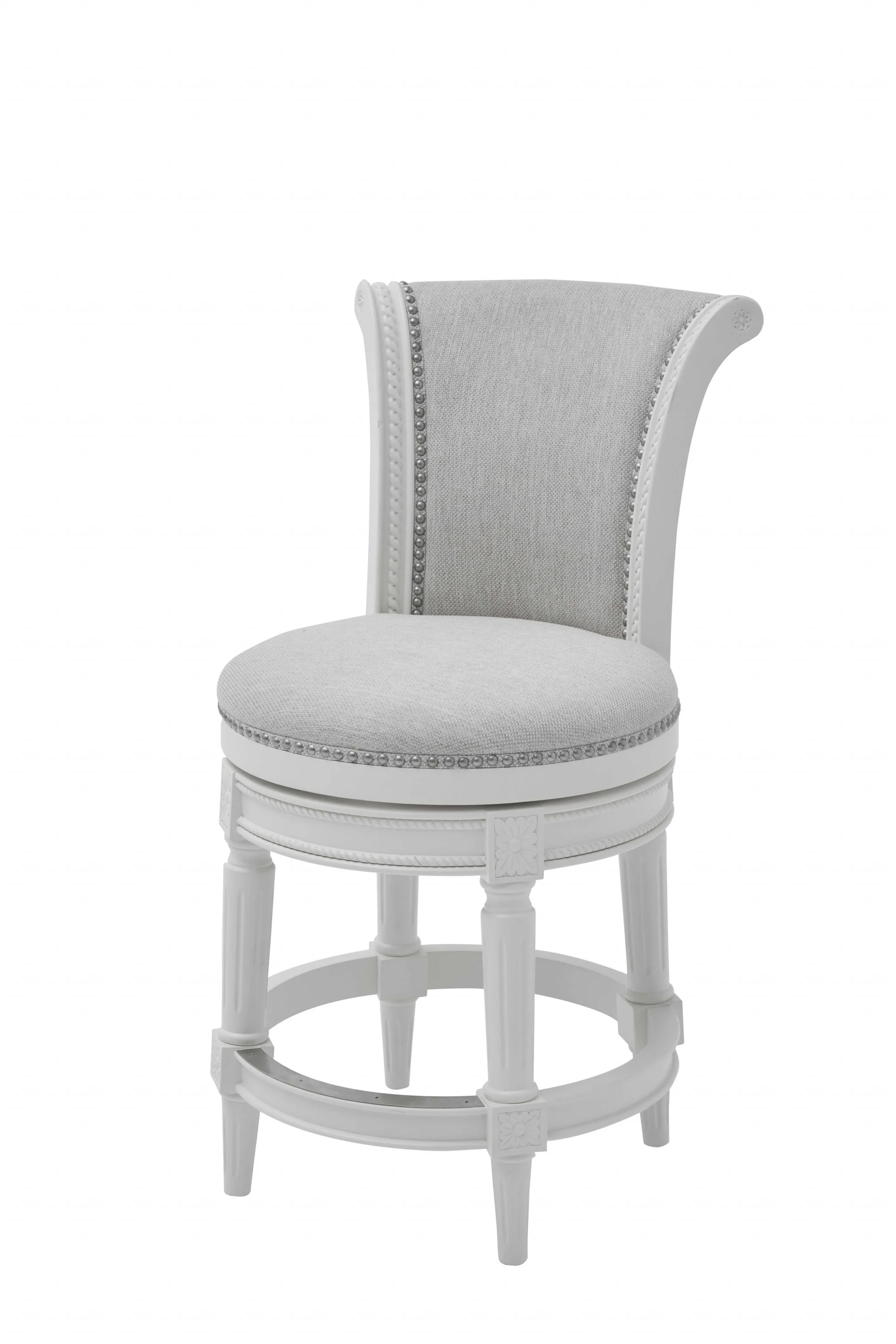 Modern Farmhouse White Counter Height Bar Stool By Homeroots - Image 2