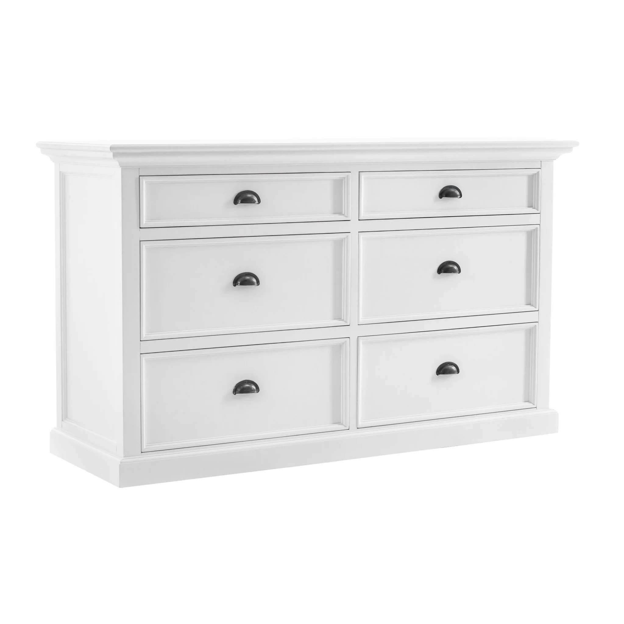 Modern Farmhouse White Six Drawer Dresser By Homeroots - Image 2
