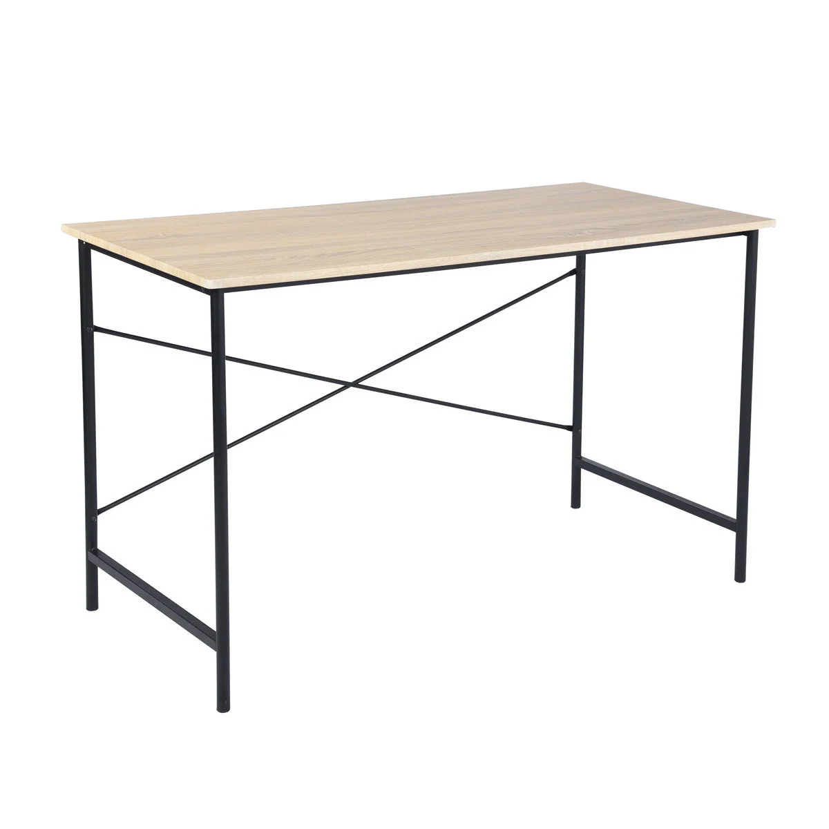 Modern Geo Oak Finish Work and Study Computer Table By Homeroots - Image 5