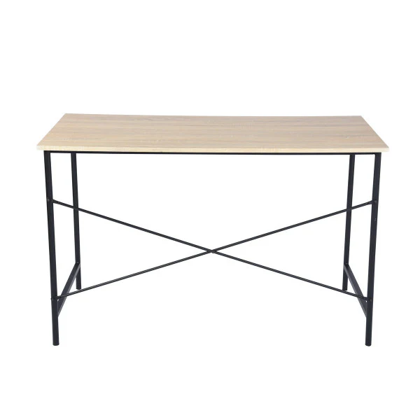 Modern Geo Oak Finish Work and Study Computer Table By Homeroots - Image 6