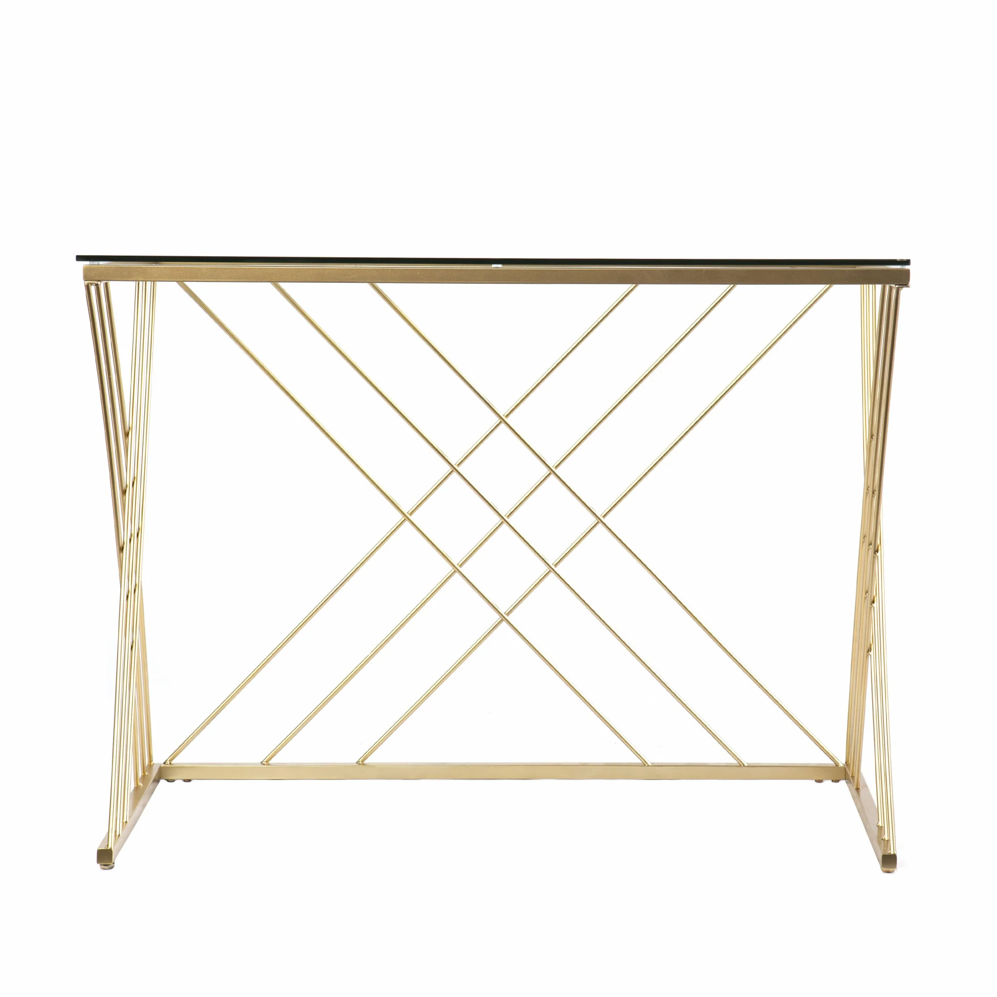Modern Glass Top Desk By Homeroots - Image 3