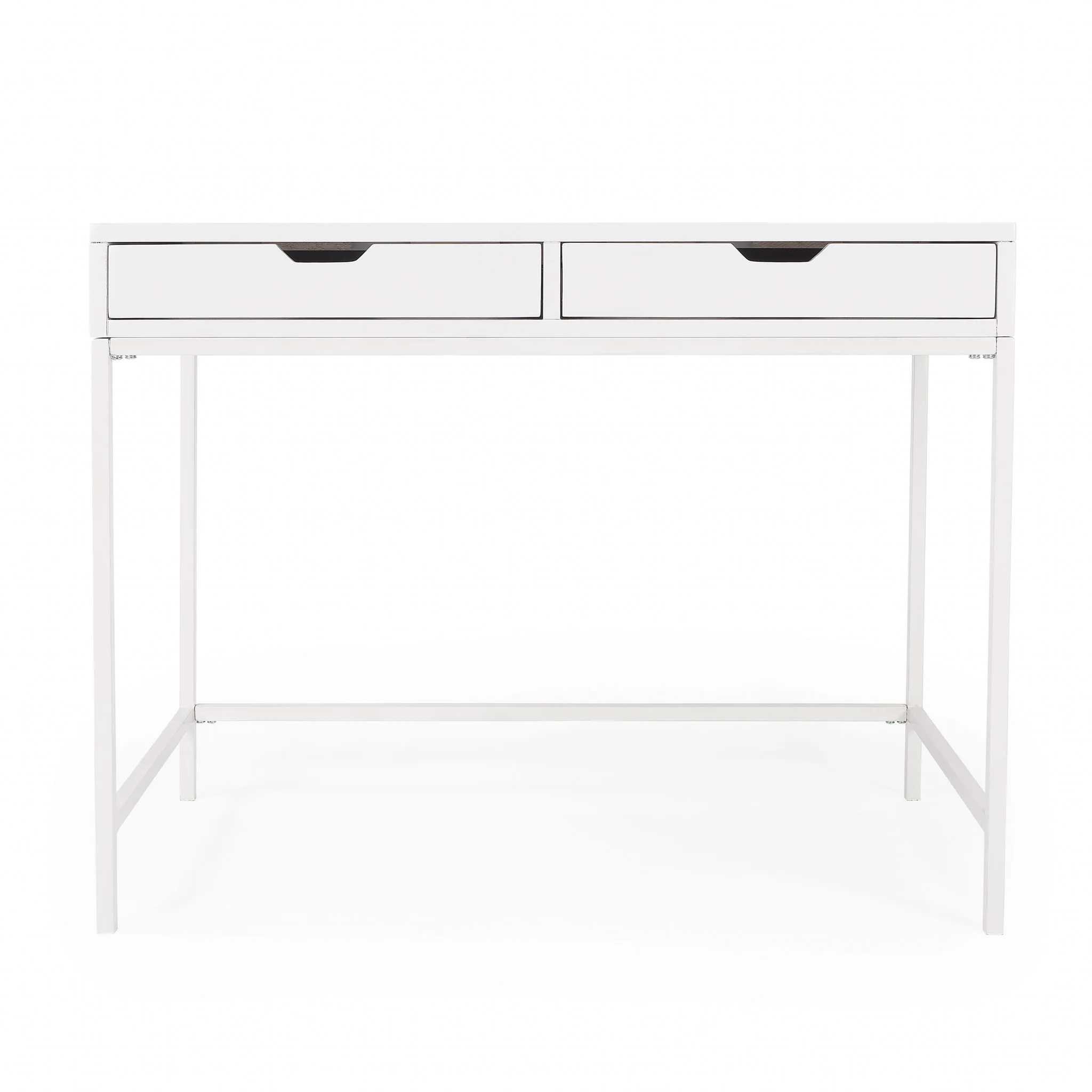 Modern Glossy White Desk By Homeroots - Image 5