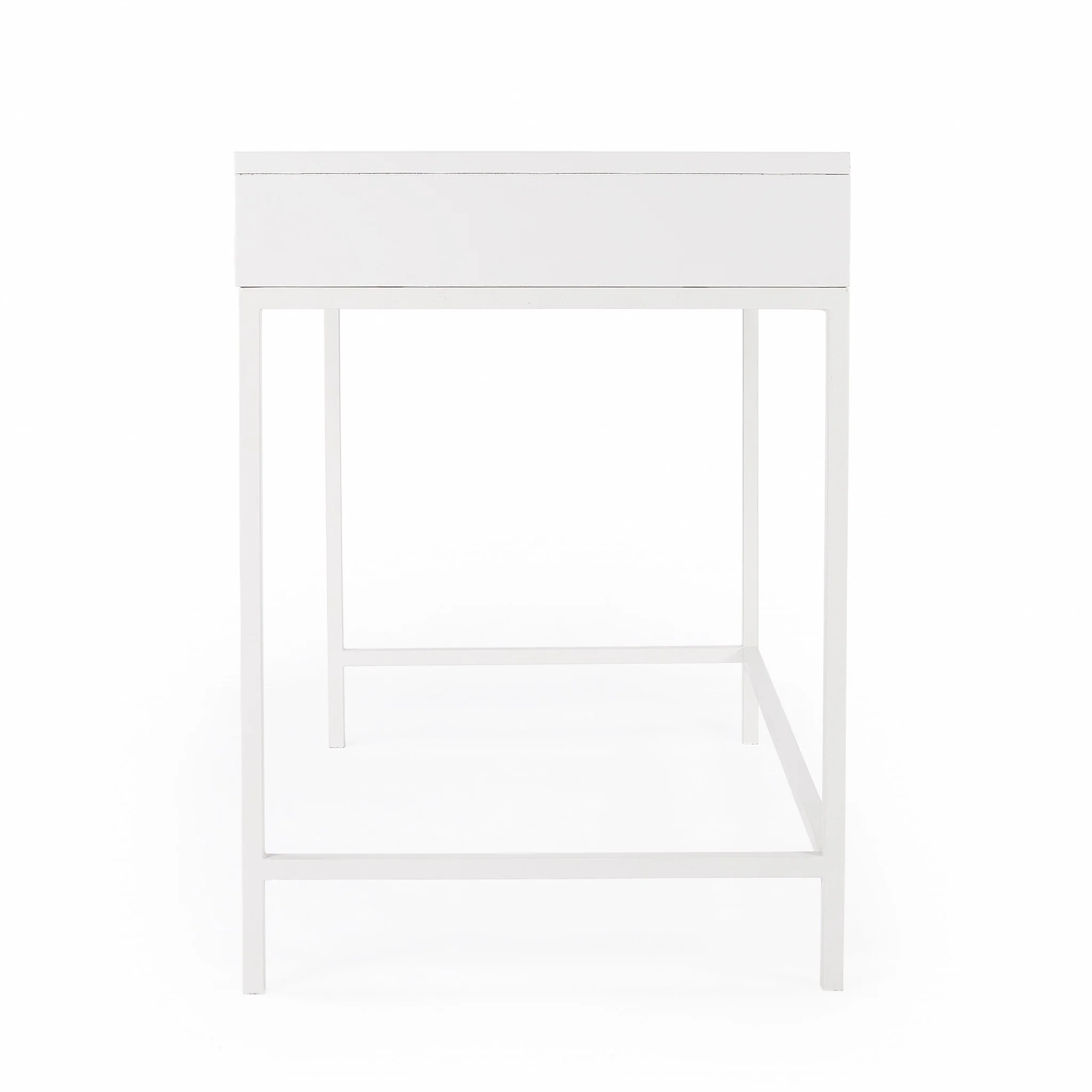 Modern Glossy White Desk By Homeroots - Image 6