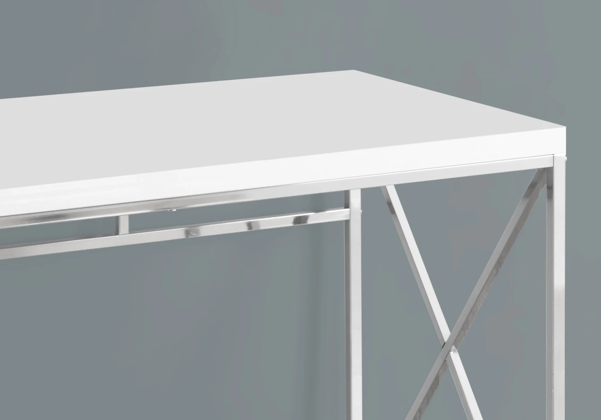 Modern Gold and Walnut Finish Computer Desk By Homeroots - Image 12