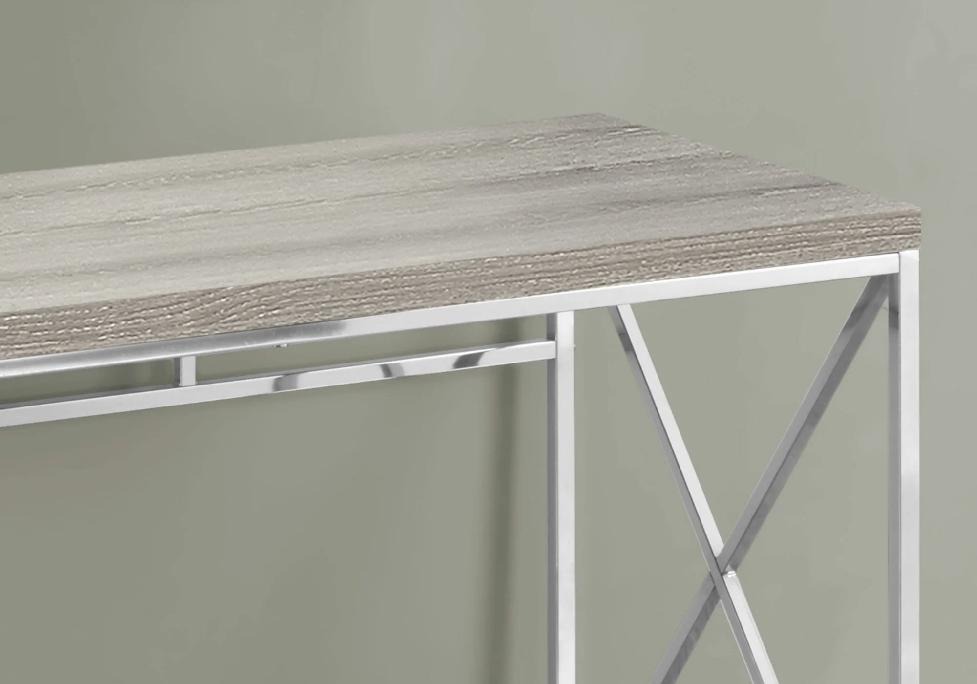 Modern Gold and Walnut Finish Computer Desk By Homeroots - Image 7