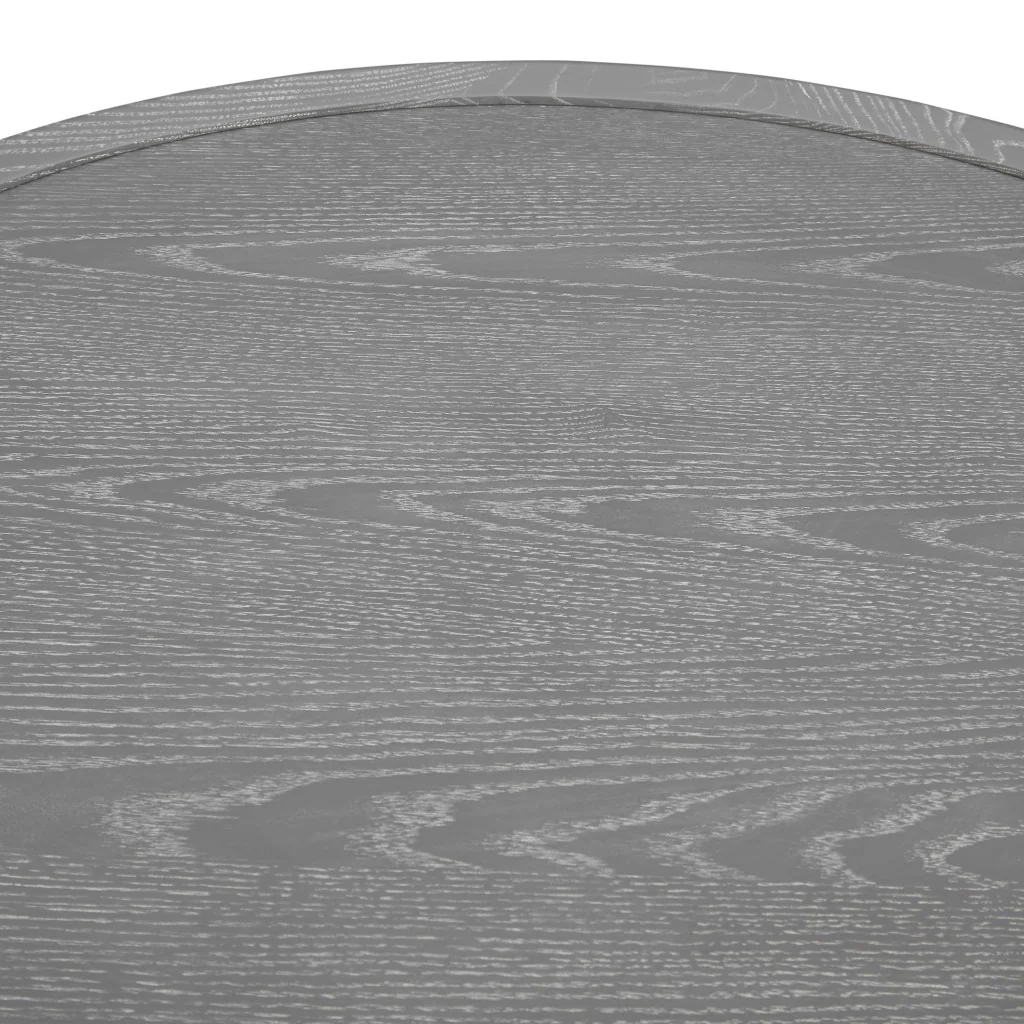Modern Gray and Black Round Coffee Table By Homeroots - Image 6