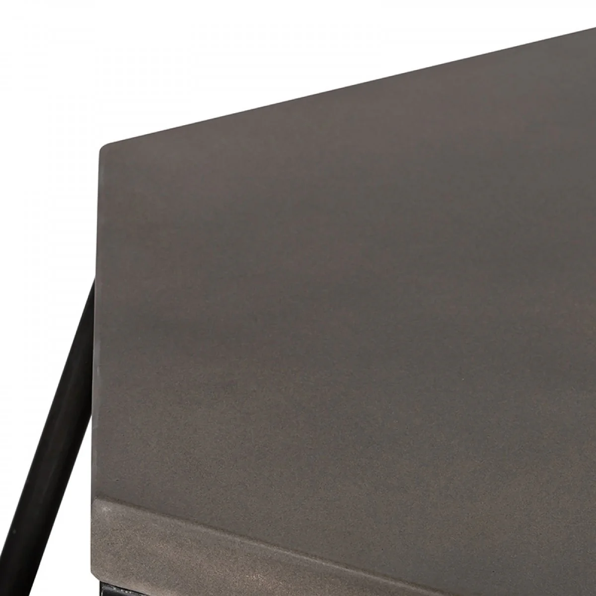 Modern Gray Concrete and Black Metal Hexagonal End Table By Homeroots - Image 5