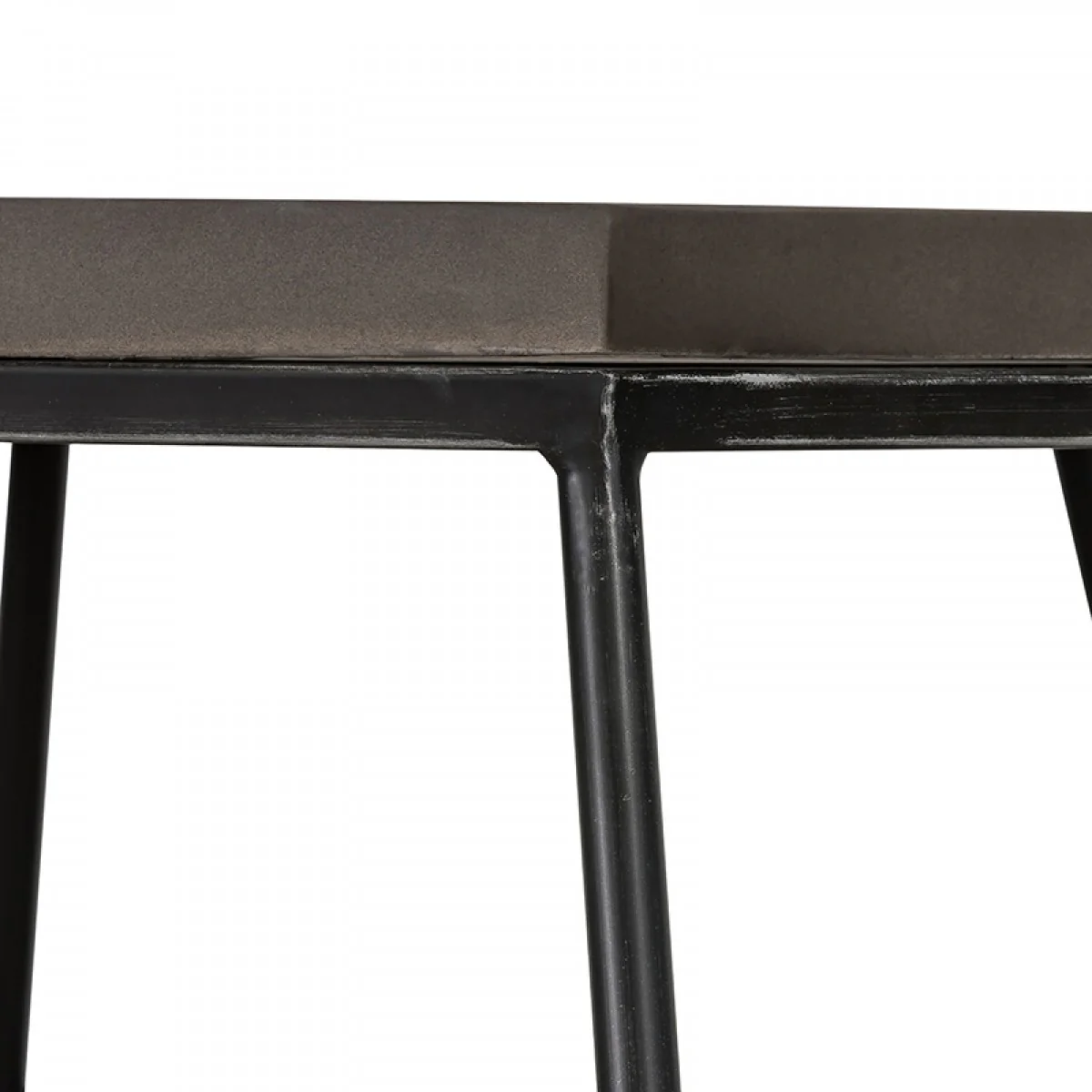 Modern Gray Concrete and Black Metal Hexagonal End Table By Homeroots - Image 6