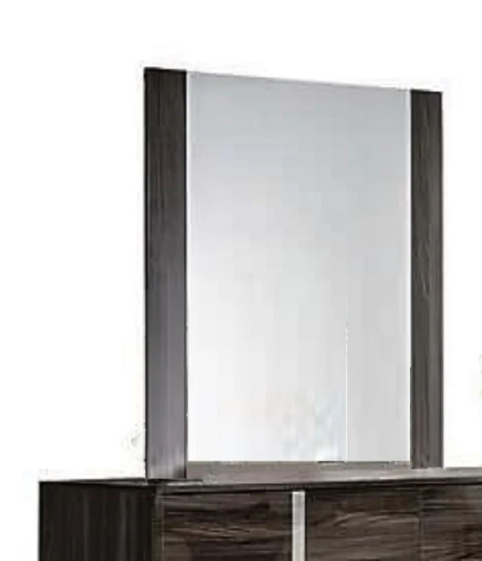 Modern Gray Glossy Wall Mirror By Homeroots - Image 2