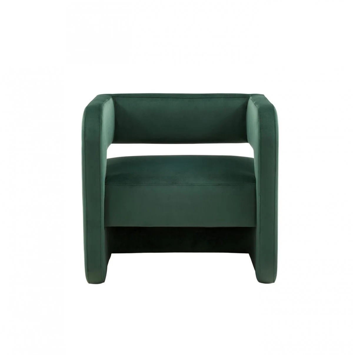Modern Green Velvet U Shaped Chair By Homeroots - Image 2