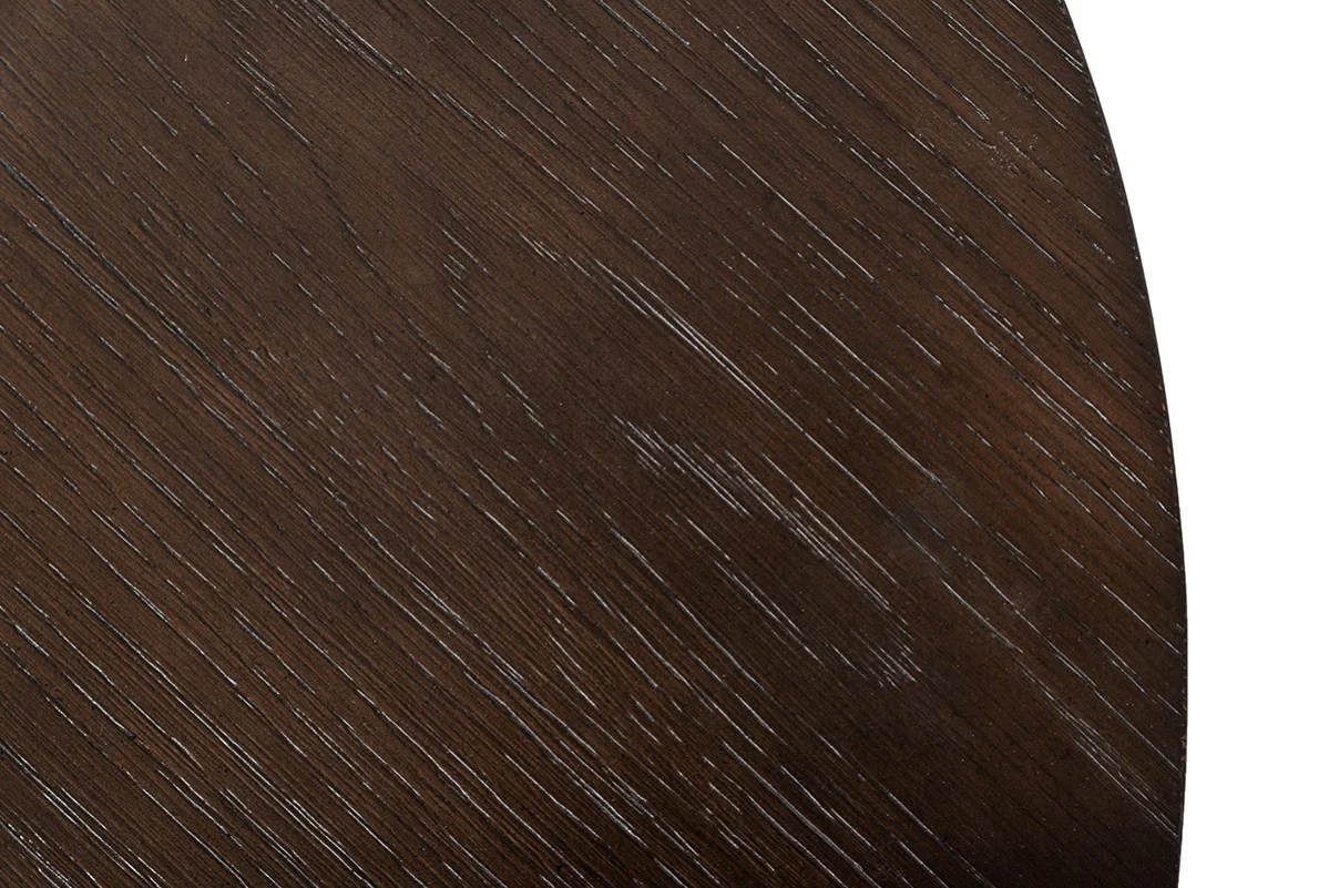 Modern Grey Concrete and Brown Oak Round Coffee Table By Homeroots - Image 6