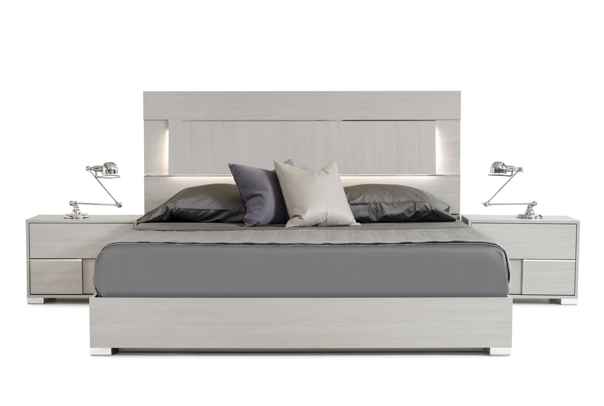 Modern Grey Queen Bedroom Set By Homeroots - Image 4