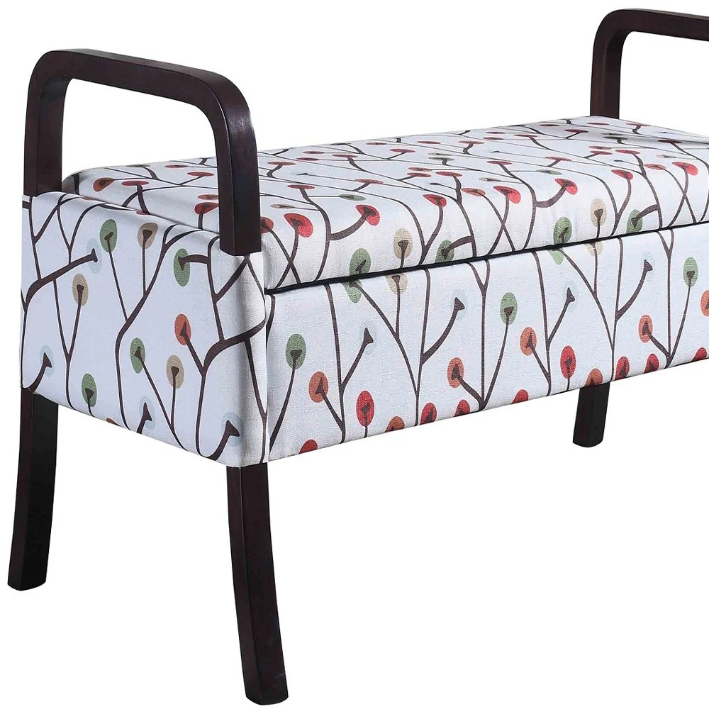 Modern Harvest Neutrals Wooden Storage Bench with Handles By Homeroots - Image 4