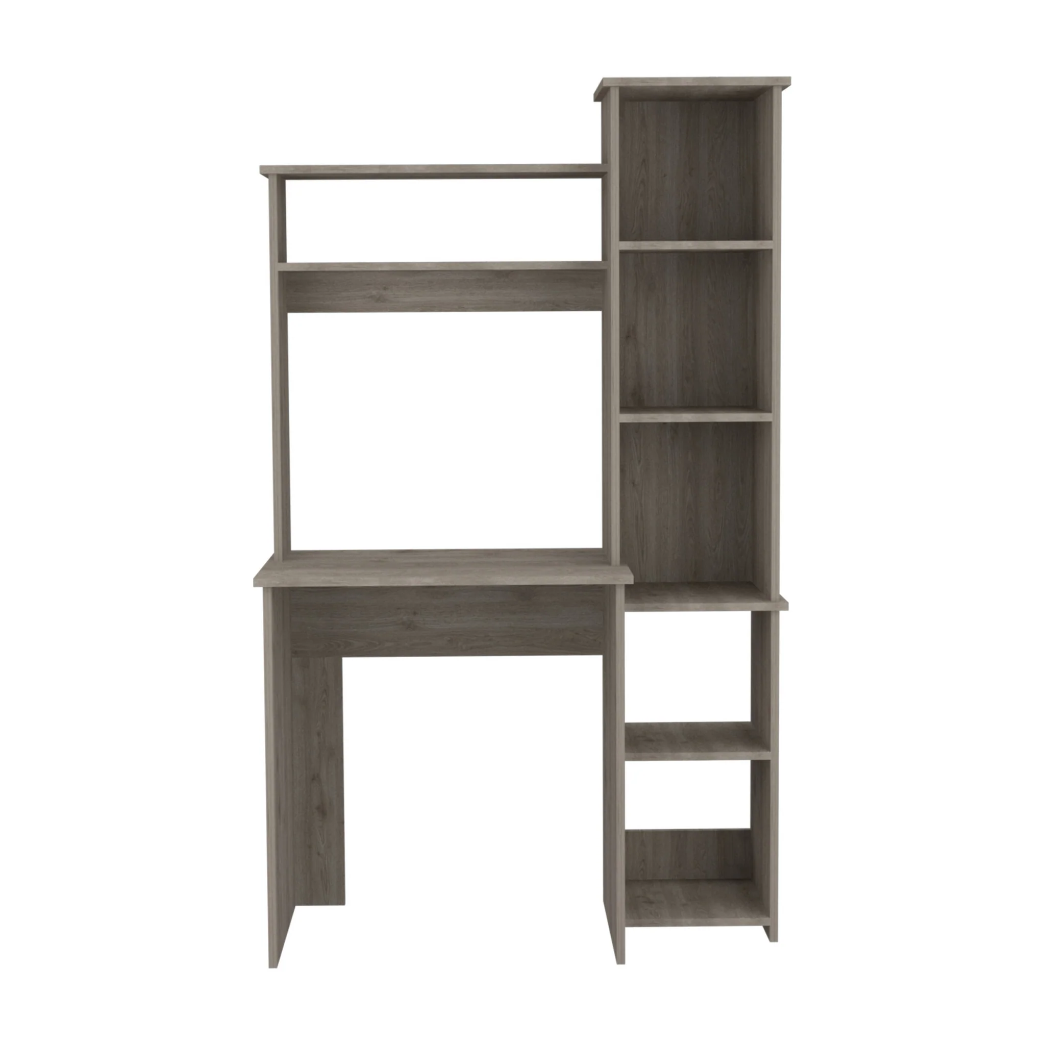 Modern Light Gray Office Desk with Storage Cabinet By Homeroots - Image 2