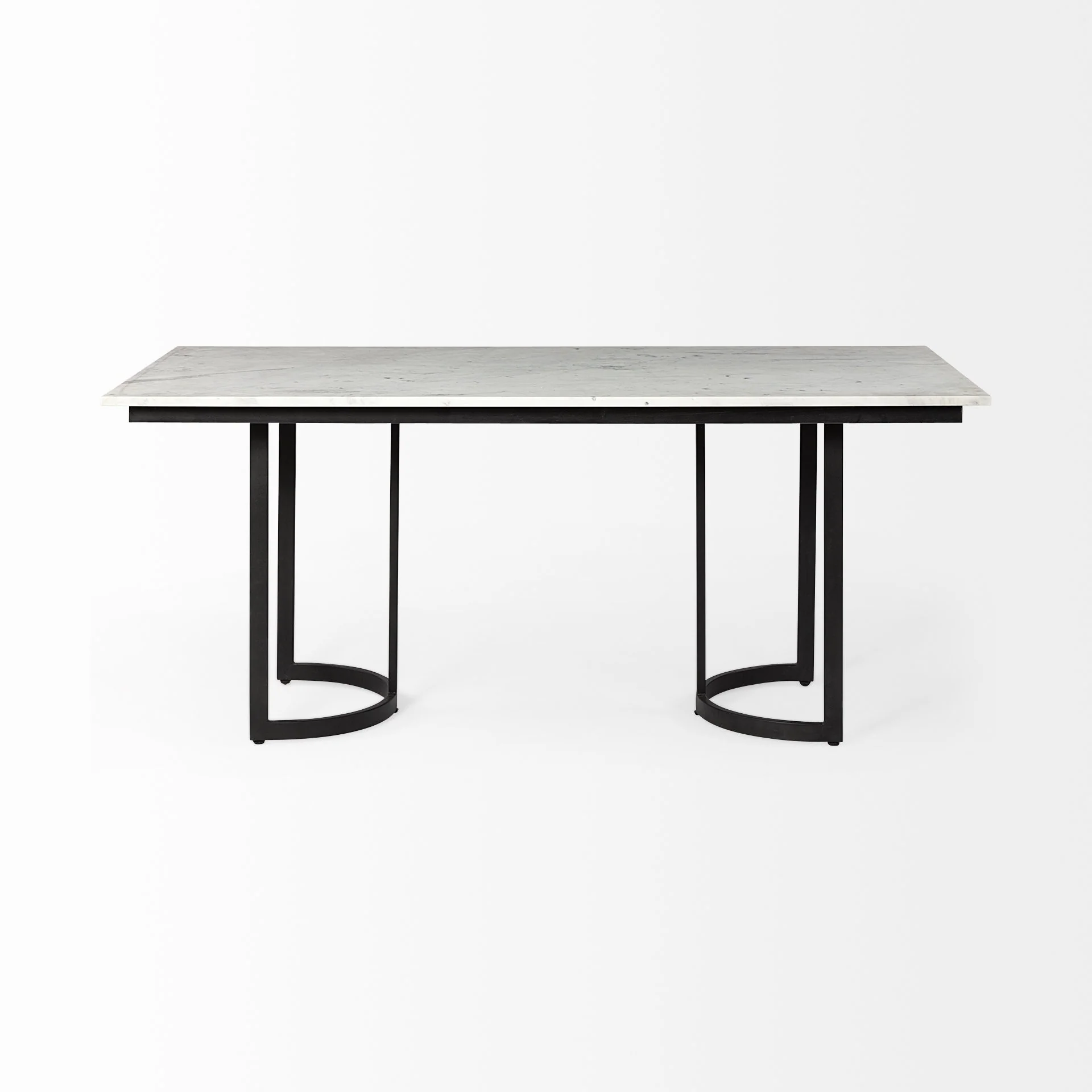 Modern Marble And Metal Dining Table By Homeroots - Image 2