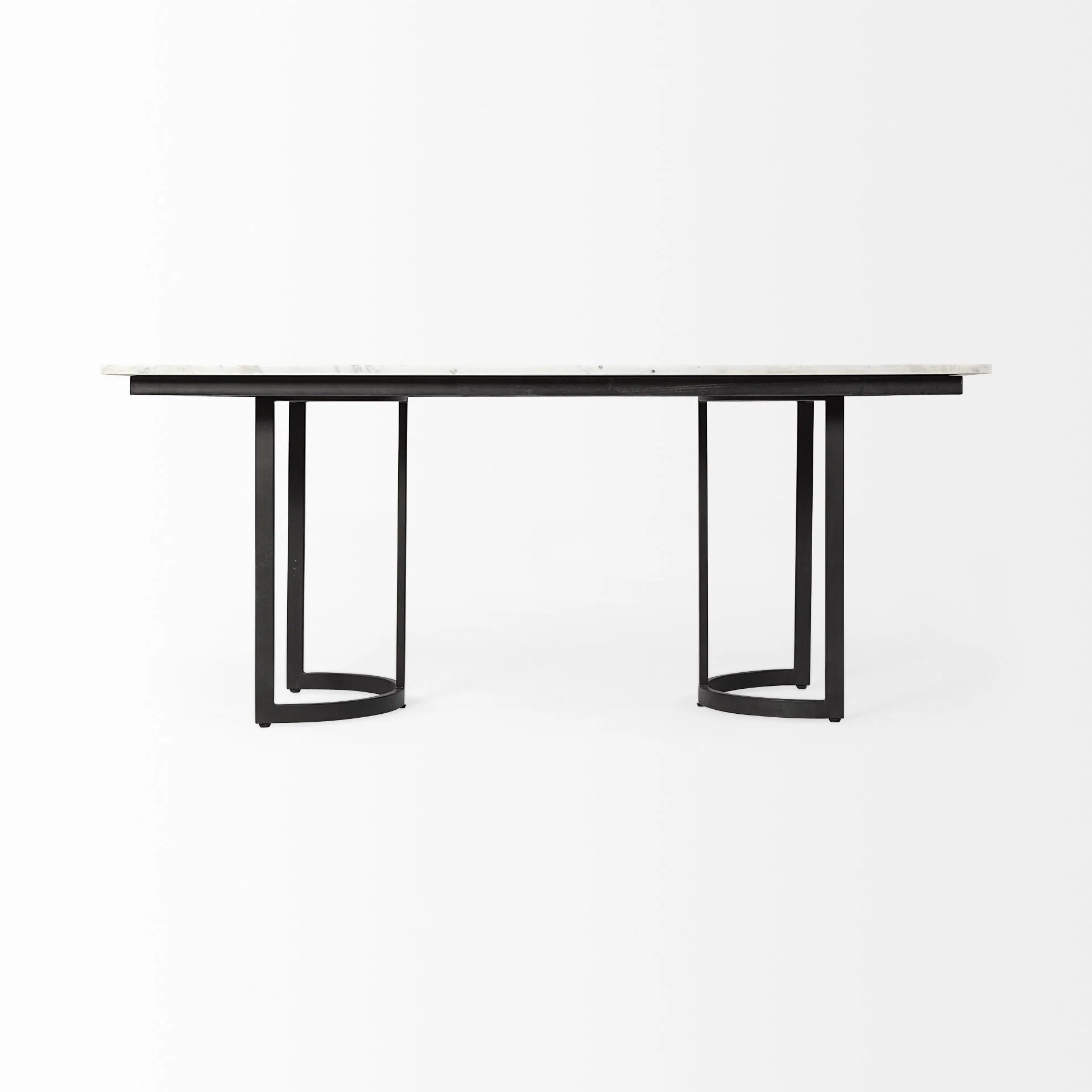 Modern Marble And Metal Dining Table By Homeroots - Image 4