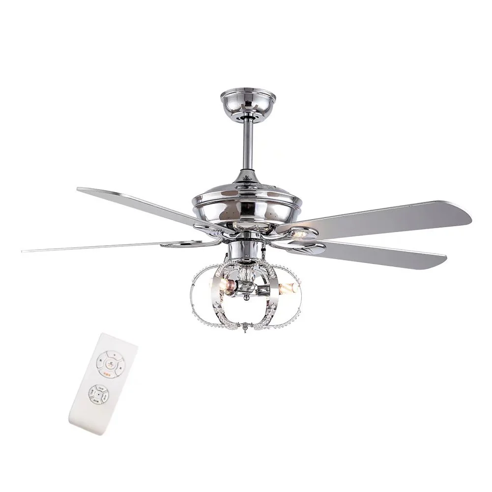 Modern Metal Chandelier Ceiling Fan By Homeroots - Image 5