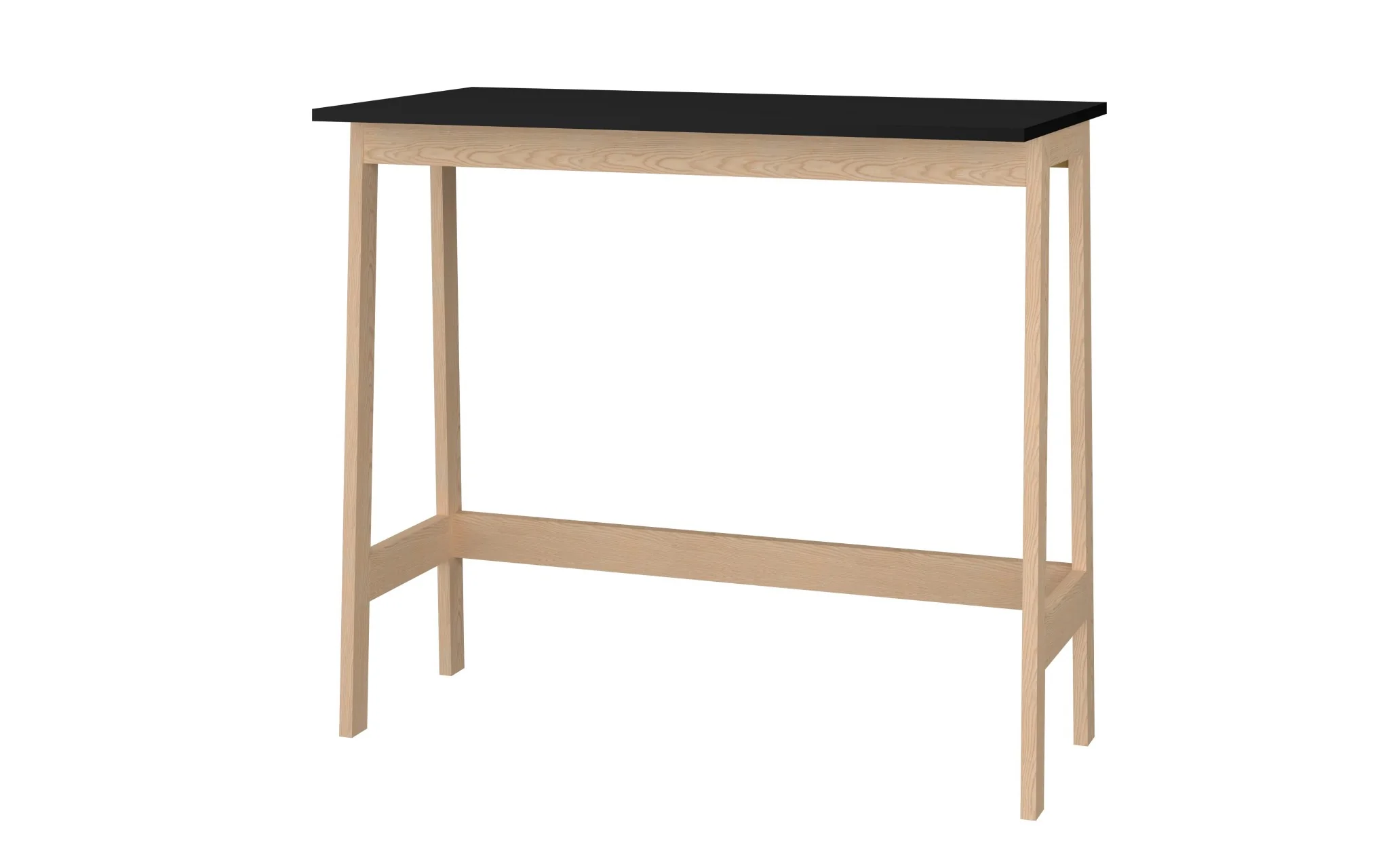 Modern Natural and Black Narrow Table Desk By Homeroots - Image 3