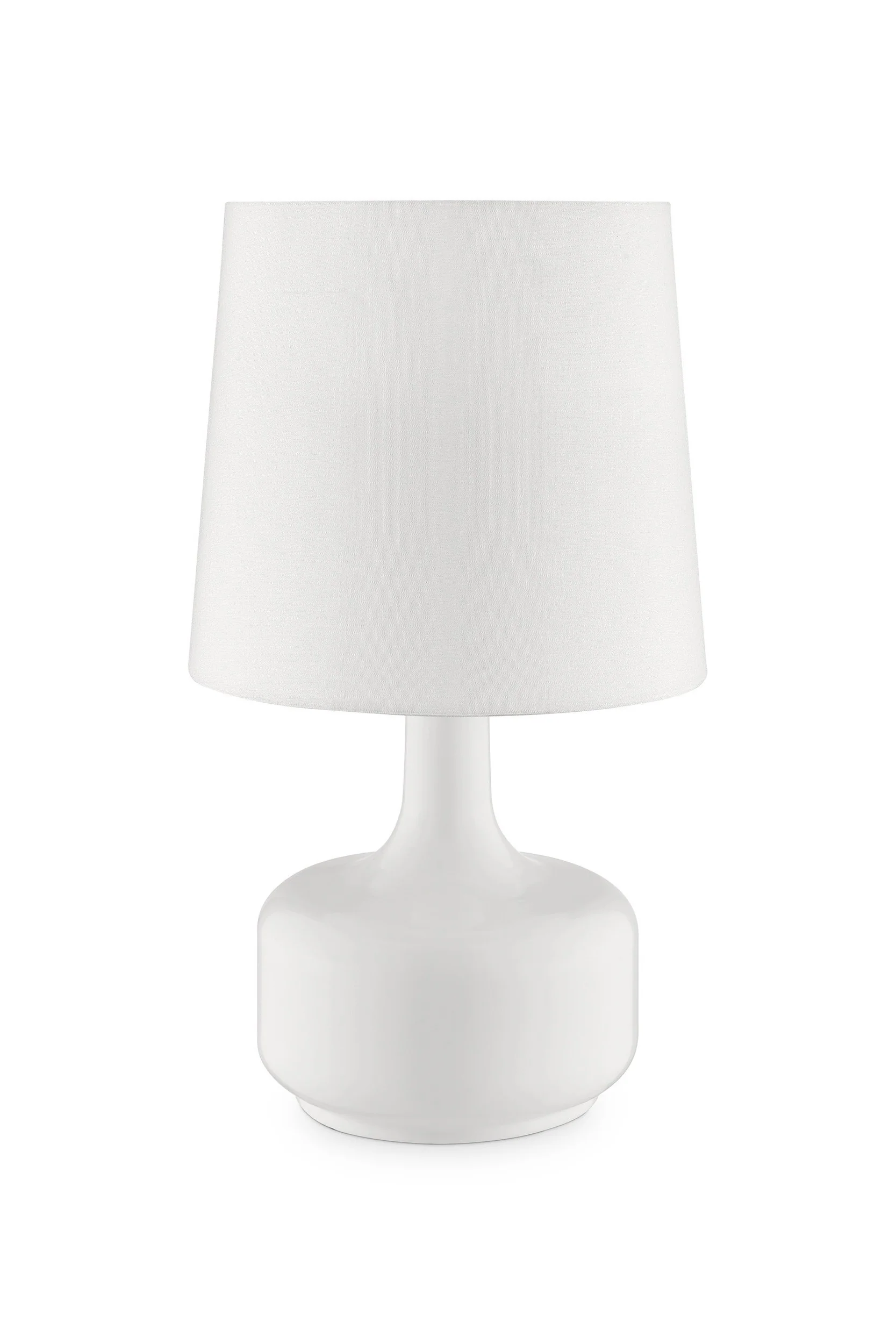 Modern Powder White Table Lamp with Touch Switch By Homeroots - Image 3