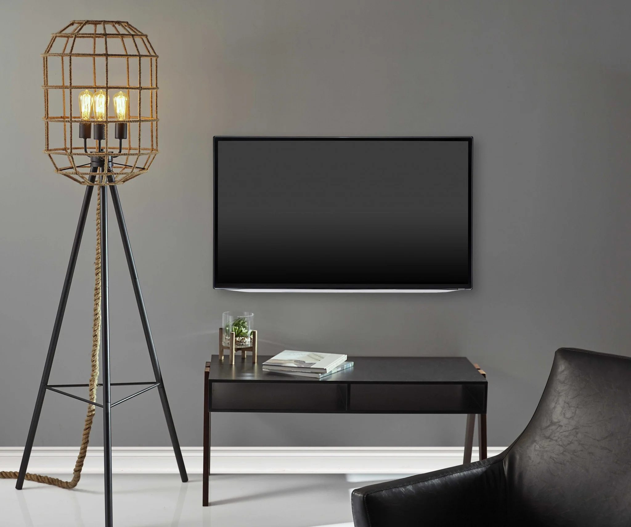 Modern Retro Black and Walnut Finish Coffee Table By Homeroots - Image 4