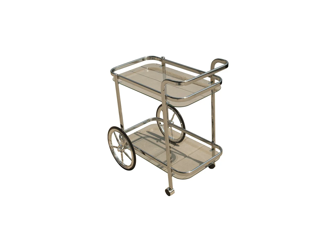 Modern Rolling Bar Cart Serving Trolley By Homeroots - Image 2