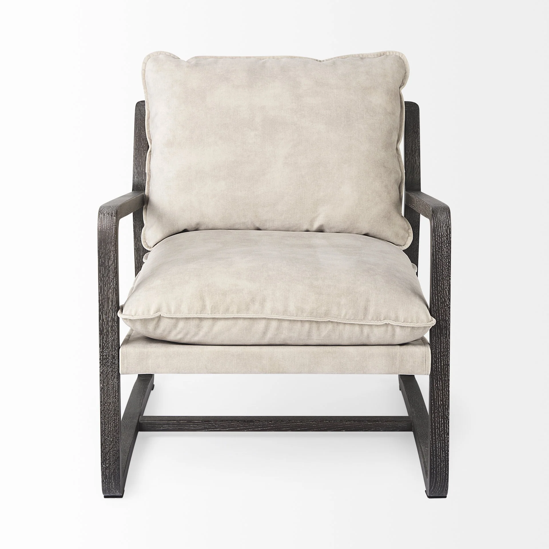 Modern Rustic Cozy Black and Cream Accent Chair By Homeroots - Image 3